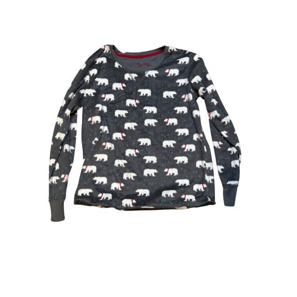 PJ Salvage Womens Medium Polar Bear Pajama Set Long Sleeve Sleepwear Loungewear - Picture 7 of 7